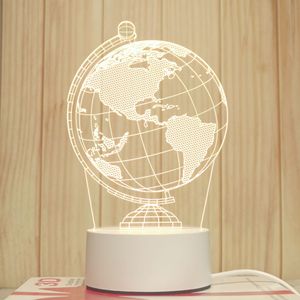 Đèn Acrylic 3D LED ánh sáng ban đêm Đèn bàn tùy chỉnh Trái Đất được thiết kế USB plug-in ánh sáng ban đêm ấm áp Logo vui phòng ngủ trang trí nội thất - Product Image 4