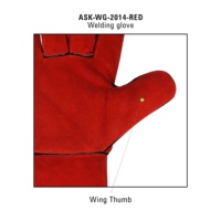 Gants de soudage rouges EN388 EN420 EN407 pour mécaniciens, soudage TIG MIG, gants résistants à la chaleur pour soudeurs