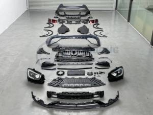 Kit de carrosserie de pare-chocs de voiture de qualité supérieure pour <span class=keywords><strong>Mercedes</strong></span> Benz <span class=keywords><strong>GLC</strong></span> Class X253 2015-2019 mise à niveau vers le modèle <span class=keywords><strong>2022</strong></span> GLC63 AMG - Product Image 6