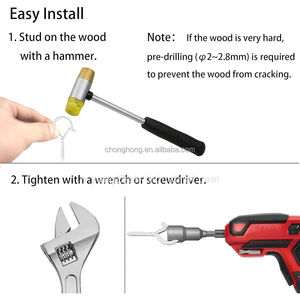 Metal <strong>Q</strong> Hanger Ceiling <strong>Hooks</strong> Cup Eye <strong>Hooks</strong> With Safety Buckle 2.2 Inches Screw <strong>Hooks</strong> for Outdoor String Lights - Product Image 4