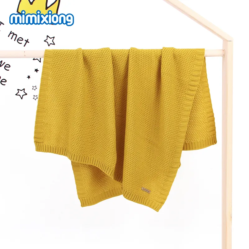 Mimixiong Benutzerdefinierte Heißer Verkauf Gestrickte Baby Musselin Swaddle Decken Günstige Großhandel Baby Decken Super Weich