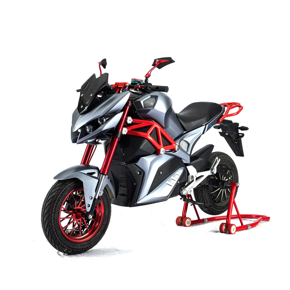Elektrikli yarış motosiklet yüksek hızlı 72V motor trike güçlü lityum pil off-road motorsiklet motosiklet
