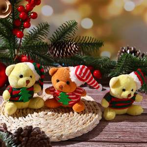 Mini orsacchiotti di natale all'ingrosso portachiavi con animali di peluche da 4 pollici decorazioni per l'albero di natale - Product Image 6