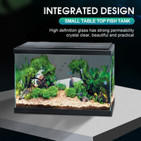 Aquarium en verre Resun, nouveau design, avec éclairage LED, filtre et accessoires.