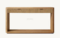 Meubles de salon modernes et luxueux, table console d'entrée en bois avec tiroirs, table console en bois massif, longue et étroite