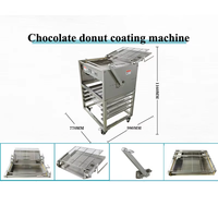 Machine à glacer les beignets en acier inoxydable, machine manuelle à enrober les beignets au chocolat avec machine à tempérer le chocolat, à vendre
