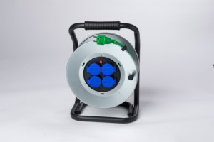 <span class=keywords><strong>Enrouleur</strong></span> de câble électrique rétractable 50m 4 voies IP44, bobine métallique européenne, bon <span class=keywords><strong>prix</strong></span> - Product Image 3