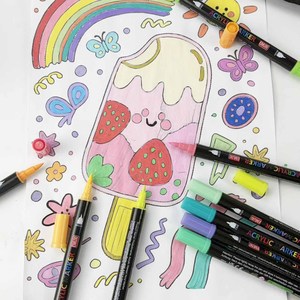 खय थोक 72 रंग स्थायी प्लास्टिक एक्रिलिक पेंट मार्कर पेन रॉक लकड़ी के कैनवास पत्थर के लिए - Product Image 5