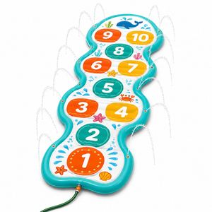 Kids Inflatable Hopscotch Sprinkler Inflatable Mat Outdoor Water Play <b>Game</b> Ocean Theme Summer Splash <b>Pad</b> Toy - Product Image 1