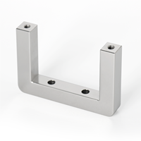 Soporte de Montaje en Forma de U de Acero Inoxidable con Perforaciones, Mecanizado CNC, Alta Rigidez, Compatible con Dibujo Personalizado, Automatización y Brochado