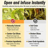 Tranches de kiwi vert séché de qualité supérieure - Snack santé et minceur au thé avec vitamine C 90g