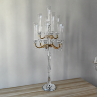 Porte-bougie en verre cristal, décoration de mariage, fournitures de décoration de Noël, vaisselle de fête, décorations de table, cadeaux, artisanat