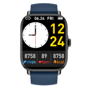 Smartwatch Unisex P72 Quadrato con Ricarica Magnetica, Impermeabile IP67, <span class=keywords><strong>GPS</strong></span>, Assistente Vocale AI, Tracker Fitness Multisport, Cinturino in Silicone TFT - Product Image 1