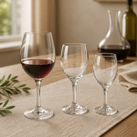Collection de Verres à Vin Multi-Capacités 154ml 170ml 320ml – Gobelets Transparents pour la Restauration Fine, l'Hôtellerie et la Présentation de Boissons – Vente en Gros