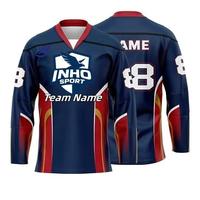 Maillot de hockey sur glace personnalisé selon votre design, fabrication OEM, vente en gros, sublimation, polyester, maille, jeunes et adultes