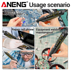 <span class=keywords><strong>Fer</strong></span> à <span class=keywords><strong>souder</strong></span> électrique ANENG SL108 avec poignée ergonomique, 96W, température réglable, chauffe rapide, portable, numérique, intelligent, tension universelle - Product Image 4