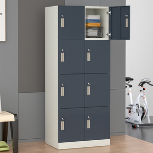 Armario de Almacenamiento de Acero Resistente a <span class=keywords><strong>la</strong></span> Oxidación, Tamaño Personalizado, 8 Puertas, Gran Espacio, Venta al Por Mayor de Fábrica, Muebles KD - Product Image 4