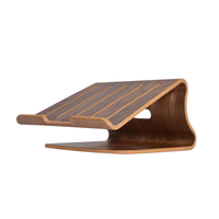 Support pliable en bois HUATENG pour ordinateur portable et support de refroidissement pour ordinateur portable avec hauteur réglable pour bureau à domicile
