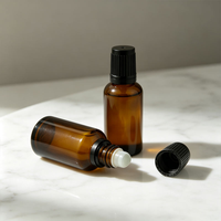 Flacon compte-gouttes rond en verre ambré de 5 ml, 10 ml, 15 ml, 20 ml, 30 ml, 50 ml, 100 ml, en stock, avec bouchon inviolable pour huiles essentielles
