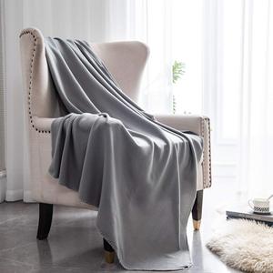 Bulk Wholesale Promotion Gift <strong>Blankets</strong> Custom Logo 100% Polyester Solid Color Cheap Cozy Polar Fleece <strong>Blanket</strong> - Product Image 5