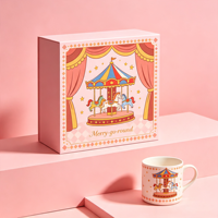 Emballage en carton personnalisé imprimé sur le thème du cirque, emballage cadeau pour les marques de vente au détail avec logo, illustrations et graphismes