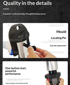 Outils de <span class=keywords><strong>plomberie</strong></span>, <span class=keywords><strong>pince</strong></span> à sertir pour tuyaux <span class=keywords><strong>PEX</strong></span>, <span class=keywords><strong>pince</strong></span> à pression hydraulique MEC-1550 Pro, outil de sertissage hydraulique pour cuivre - Product Image 4