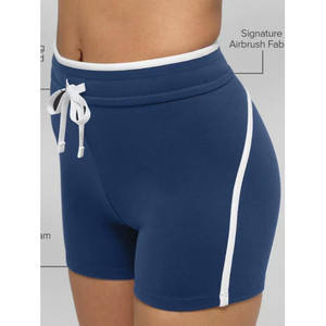 Shorts Deportivos Bi Cross para Mujer, Cintura Alta, Secado Rápido, Spandex/Poliéster, con Franja Lateral y Cordón Ajustable, Color Bronceado - Product Image 3