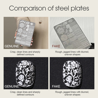Outil à ongles MR facile à utiliser, divers styles, plaque de tamponnage pour ongles artificiels, extension en acier inoxydable pour salon et usage domestique