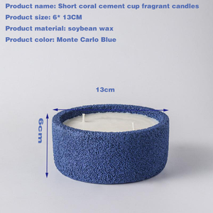 Nuovo Design coppetta candela in ceramica con portacandele profumate coppa di cemento corallo per aromaterapia - Product Image 4