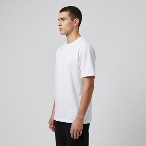 男士街头服饰 <span class=keywords><strong>T</strong></span> 恤 高品质涤棉混纺 260 克 编织环保 纯色设计 印花 - Product Image 3
