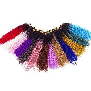 Peluca de 14'' de Fibra Sintética Resistente al Calor, Estilo <span class=keywords><strong>Crochet</strong></span>, Color Degradado Exótico de Dos Tonos, Ondulado con Efecto de Ondas de Agua - Product Image 2