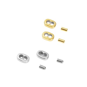 Stainless Steel Figure-8 Buckle Cord <b>Rope</b> <b>Bracelet</b> Clasp with Silicone Stoppers | Adjustable Jewelry DIY Accessories for Crafts - Product Image 5