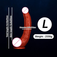 Europa Estados Unidos Dongguan 41*72cm Súper Largo y Grueso de PVC de Simulación, Juguete Anal de Pene Falso Grande, Dildo de Crisantemo Posterior