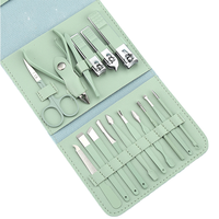 Juego de Herramientas de Manicura y Pedicura Profesional de Acero Inoxidable de 16/22 Piezas, Juego de Cortaúñas de Lujo con Logotipo Personalizado, Juego de Cortaúñas para el Cuidado de las Uñas