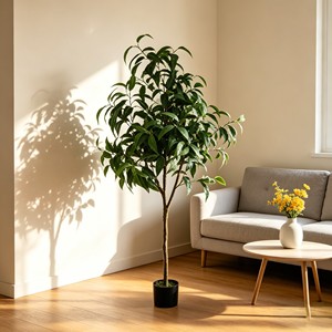 Ramas de eucalipto preservadas de aspecto aromático con hojas plateadas en forma de moneda para decoración de despedidas de soltera y baños de spa - Product Image 3