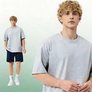 เสื้อยืดคอกลมแขนสั้นผู้ชายสีพื้นคุณภาพสูง โลโก้แบบกำหนดเอง ผ้าฝ้าย 100% สไตล์ลำลอง เสื้อยืดเปล่าสำหรับผู้ชาย - Product Image 4