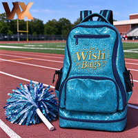 Sac à dos en polyester personnalisé avec strass et paillettes, sac de transport pour uniformes de cheerleading, sacs scintillants pour équipes de filles et étudiantes