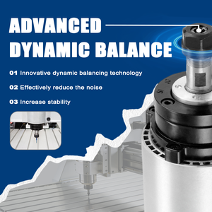 Moteur de broche CNC refroidi par air Zhong Hua Jiang 0.8KW ER11 65mm 110V/220V, vitesse maximale 24000 tr/min, pour routeur et gravure, nouvelle machine CNC - Product Image 4