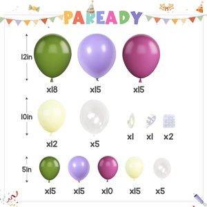 Kit <span class=keywords><strong>de</strong></span> <span class=keywords><strong>Guirnalda</strong></span> <span class=keywords><strong>de</strong></span> <span class=keywords><strong>Globos</strong></span> Verde <span class=keywords><strong>y</strong></span> Rosa, 125 Piezas, Arco <span class=keywords><strong>de</strong></span> <span class=keywords><strong>Globos</strong></span>, Globo Morado Macaron para Decoraciones <span class=keywords><strong>de</strong></span> Fiesta <span class=keywords><strong>de</strong></span> Cumpleaños con Temática Floral - Product Image 3