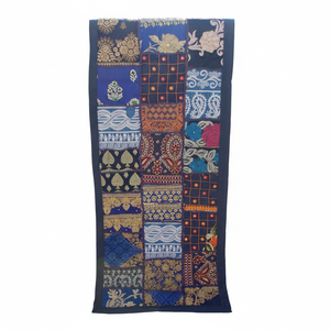 Chemin de table indien, décoration de pièce, tissu brodé, patchwork en coton, chemin de table de salle à manger multicolore, fait à la main, décoratif - Product Image 1