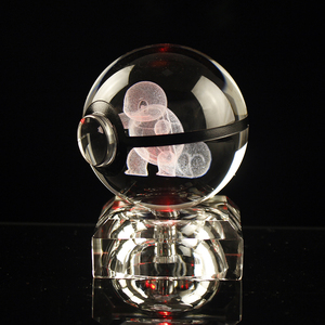 Thời Trang Mới Pokemon Go EEVEE 3D Laser <span class=keywords><strong>Crystal</strong></span> Ball Quà Tặng Pokeball - Product Image 5