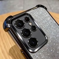 Pour S26 Ultra/S25FE/S24/NOTE20Ultra/A17/A34 Étui de téléphone portable antichoc avec électroplaqué brillant
