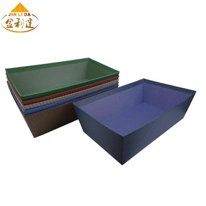 Custom Size Trapezoid Cardboard Box Solid Color Gift Hamper Trays Paper Tray Basket