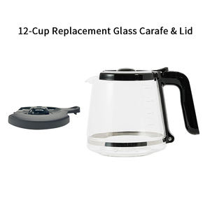 Recipiente de Repuesto Transparente de 12 Tazas y 1800 ml con Tapa para <span class=keywords><strong>Oster</strong></span>/Mr. <span class=keywords><strong>Cafetera</strong></span> de <span class=keywords><strong>Goteo</strong></span>, Jarra de Café de Borosilicato - Product Image 3