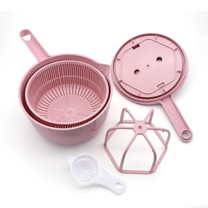 Cuchara para lavar arroz con manivela, batidora de ensalada, material de paja de trigo, apto para lavavajillas, para uso en la cocina - Product Image 1