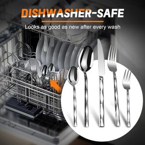 Juego de Cubiertos de Acero Inoxidable con Diseño de Lujo Topwin y Mango en Forma de Diamante - Product Image 2