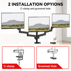 Mction đa màn hình gắn kết Ba <span class=keywords><strong>1</strong></span> hỗ trợ 4 <span class=keywords><strong>3</strong></span> cánh tay Khung máy tính đứng cho 24 34 inch - Product Image 4