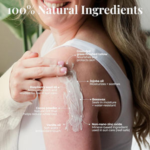 Protector Solar de Sebo al por Mayor, FPS 20, 30, 50, Protección UV de Amplio Espectro, Bálsamo Hidratante de Sebo Batido con Miel de Animales Alimentados con Pasto - Product Image 4