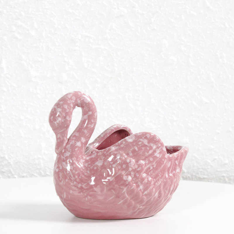 Swan [White Dots Pink]]