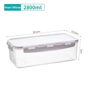 Lebensmittelechte Kunststoff-PP-Kühlschrank-Aufbewahrungsbox mit Luftdichtem Deckel Stapelbar Wasserdicht Gefrierschrankgeeignet Küchen-<span class=keywords><strong>Organizer</strong></span>-Behälter - Product Image 6
